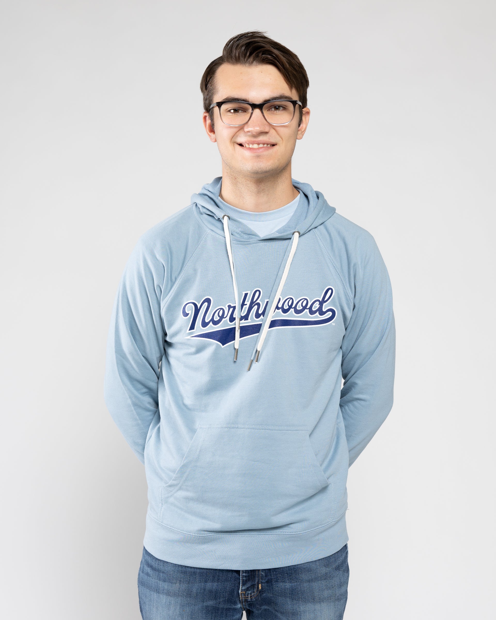 Lightweight Terry Pullover Hood | Misty Blue