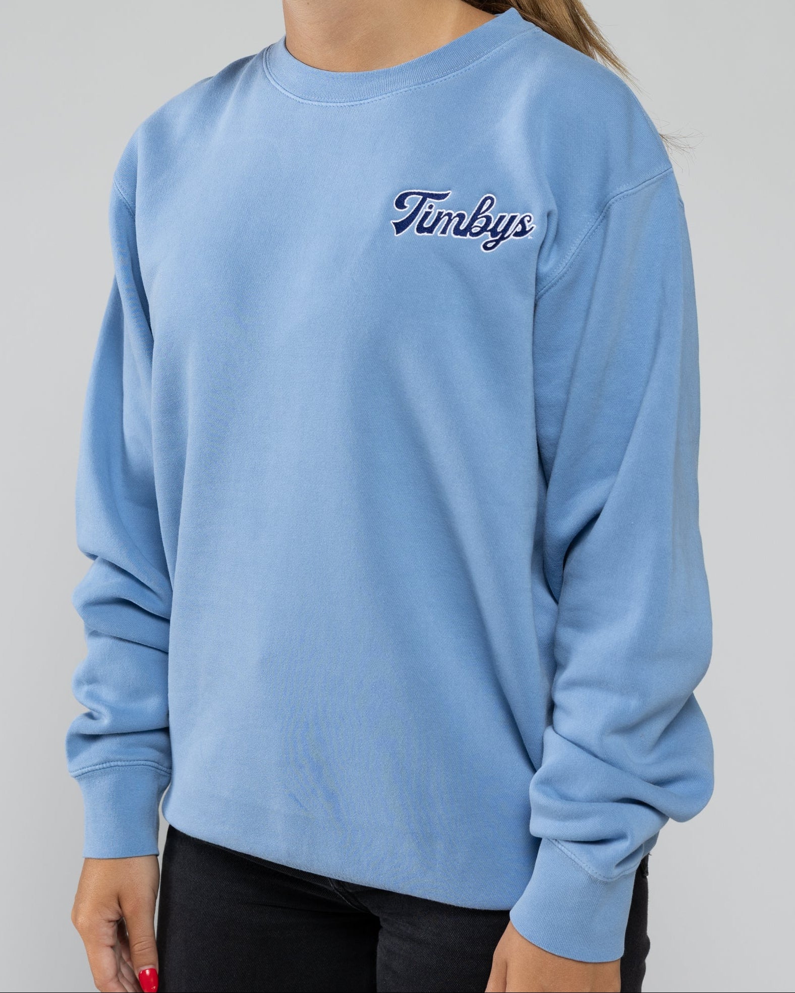 Pigment Dye Crew Neck | Light Blue