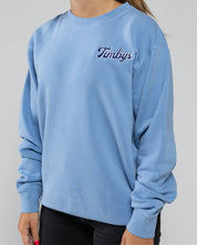 Pigment Dye Crew Neck | Light Blue