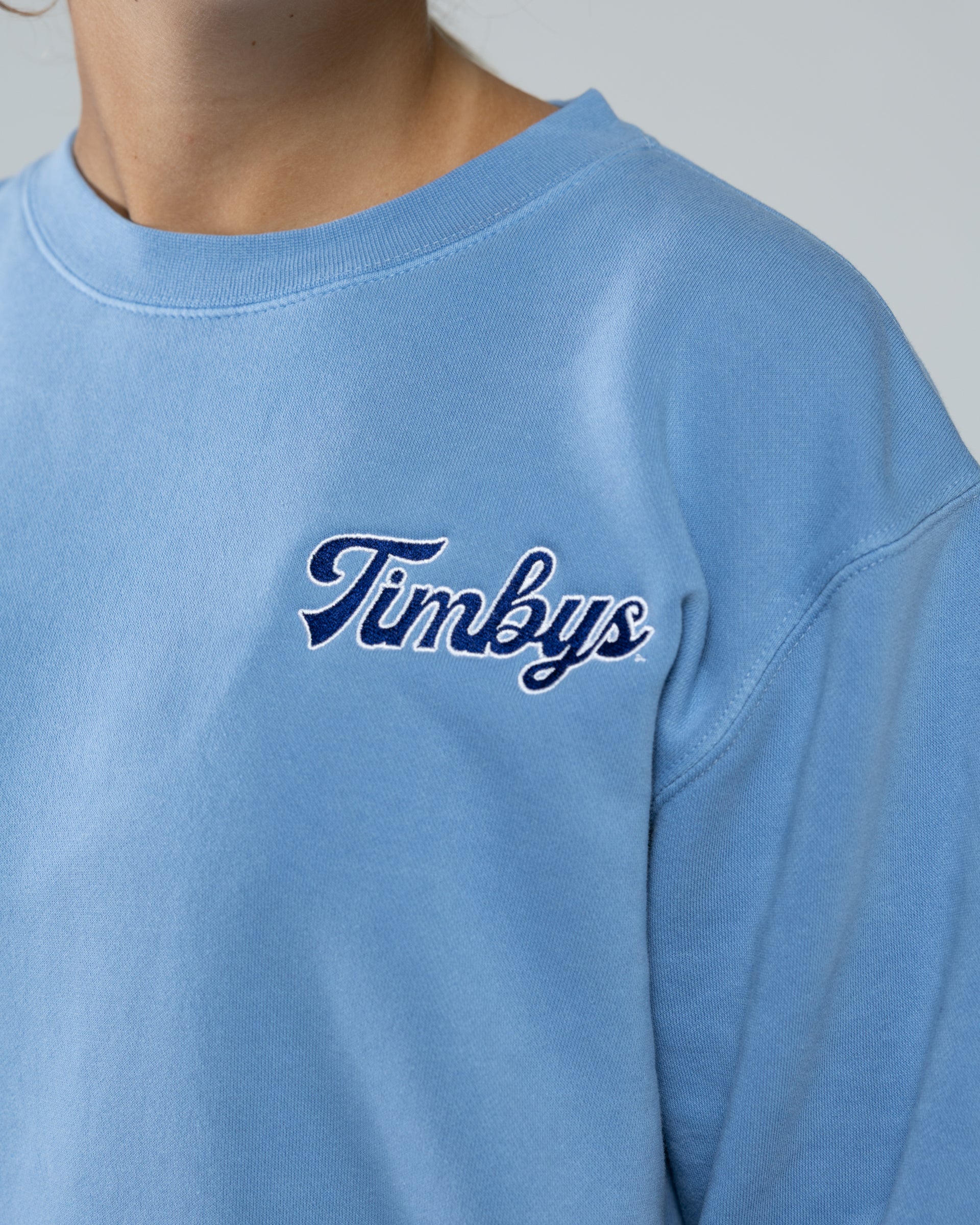Pigment Dye Crew Neck | Light Blue