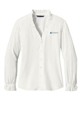 Ladies Ruffle Collar Blouse | Off White