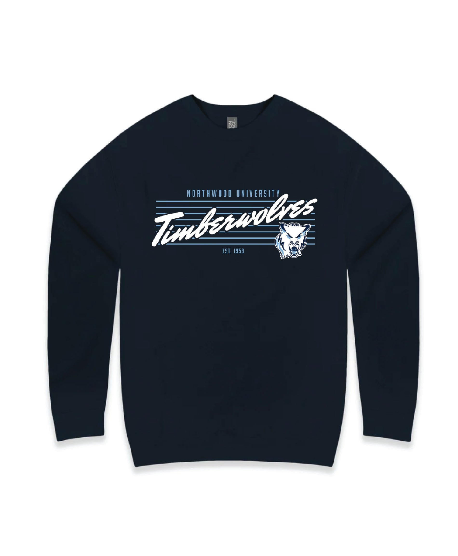 Youth Pinstripe Crew | Navy