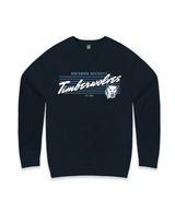 Youth Pinstripe Crew | Navy