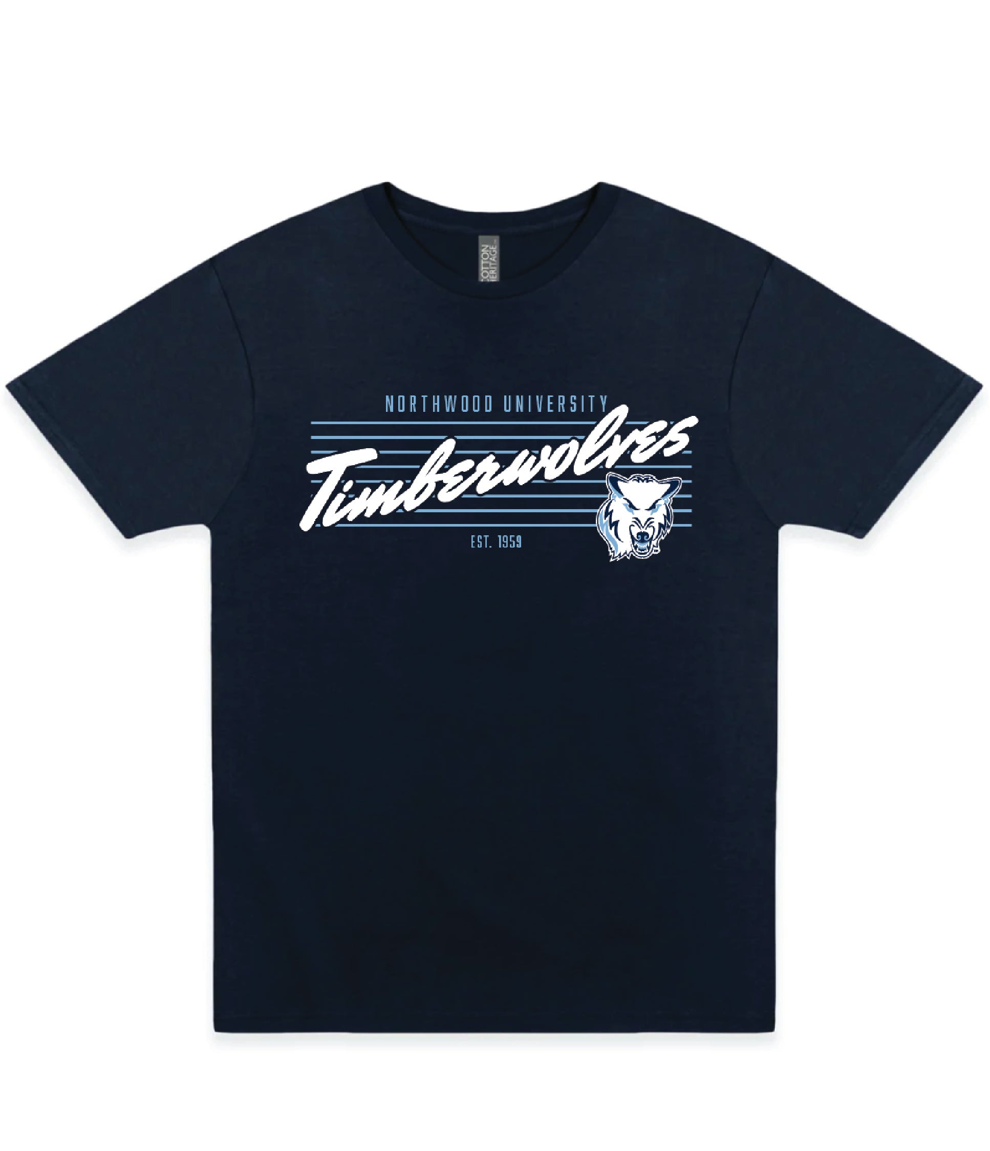 Youth Pinstripe Tee | Navy