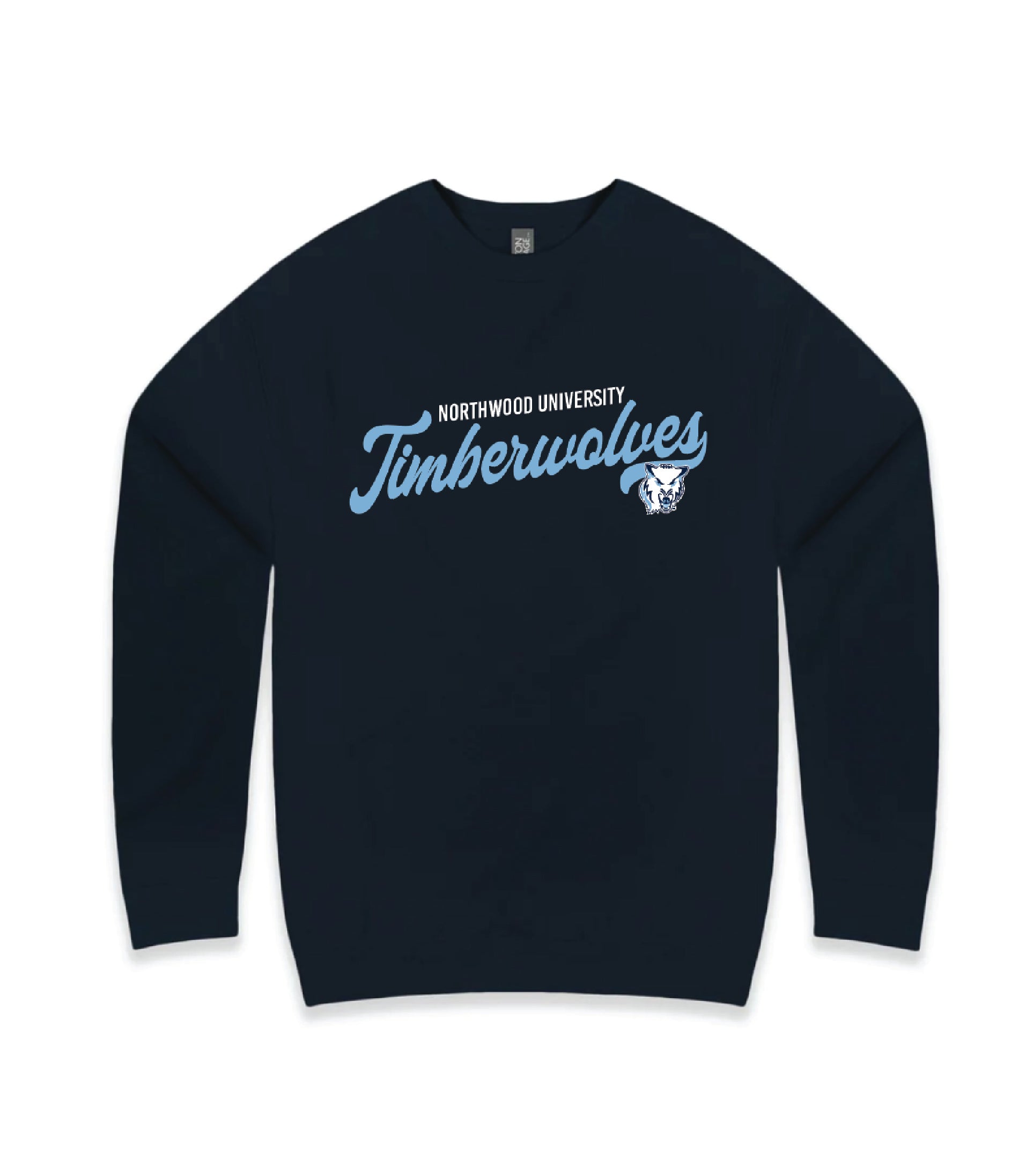 Youth Vintage Script Crew | Navy