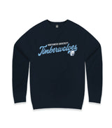 Youth Vintage Script Crew | Navy