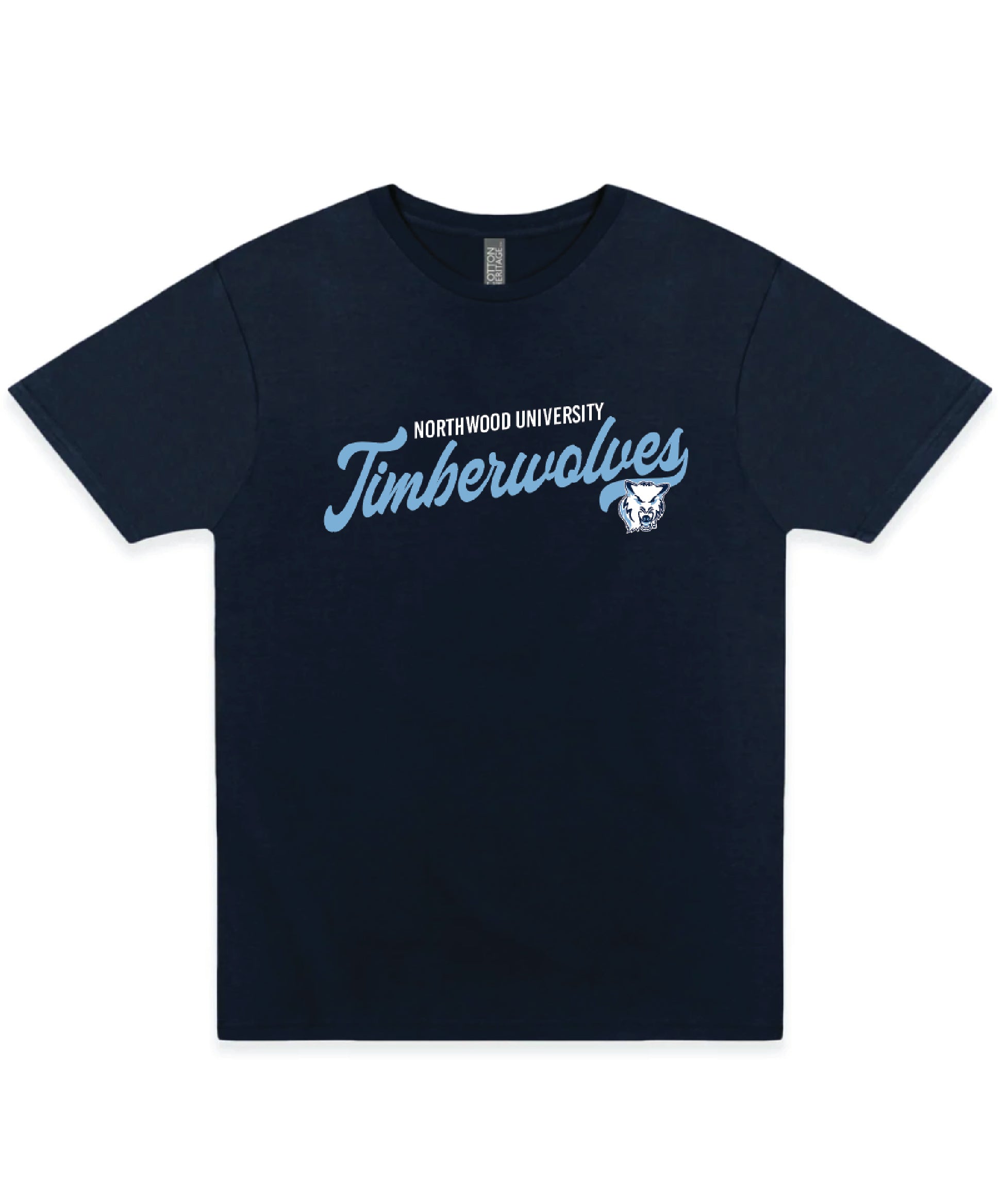 Youth Vintage Script Tee | Navy