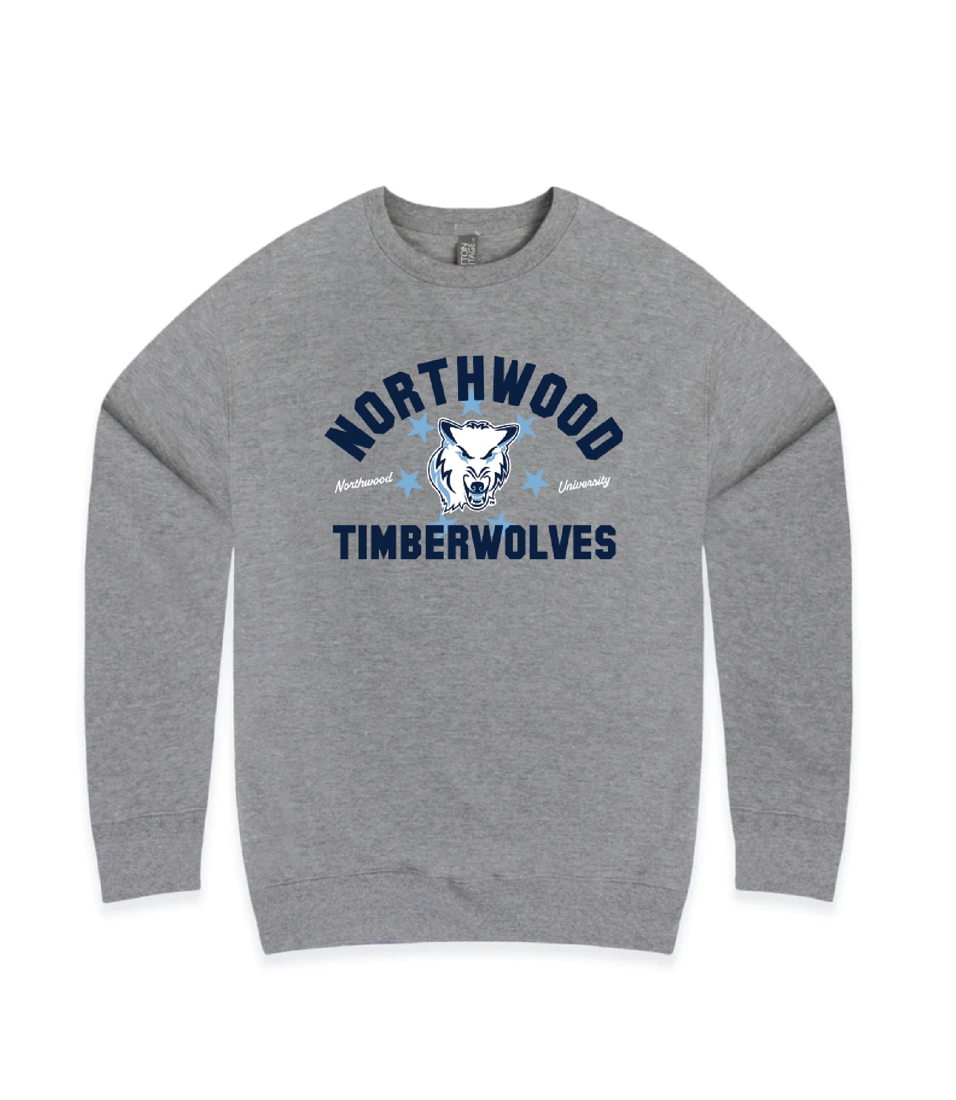 Youth Retro Mascot Crew | Oxford Grey