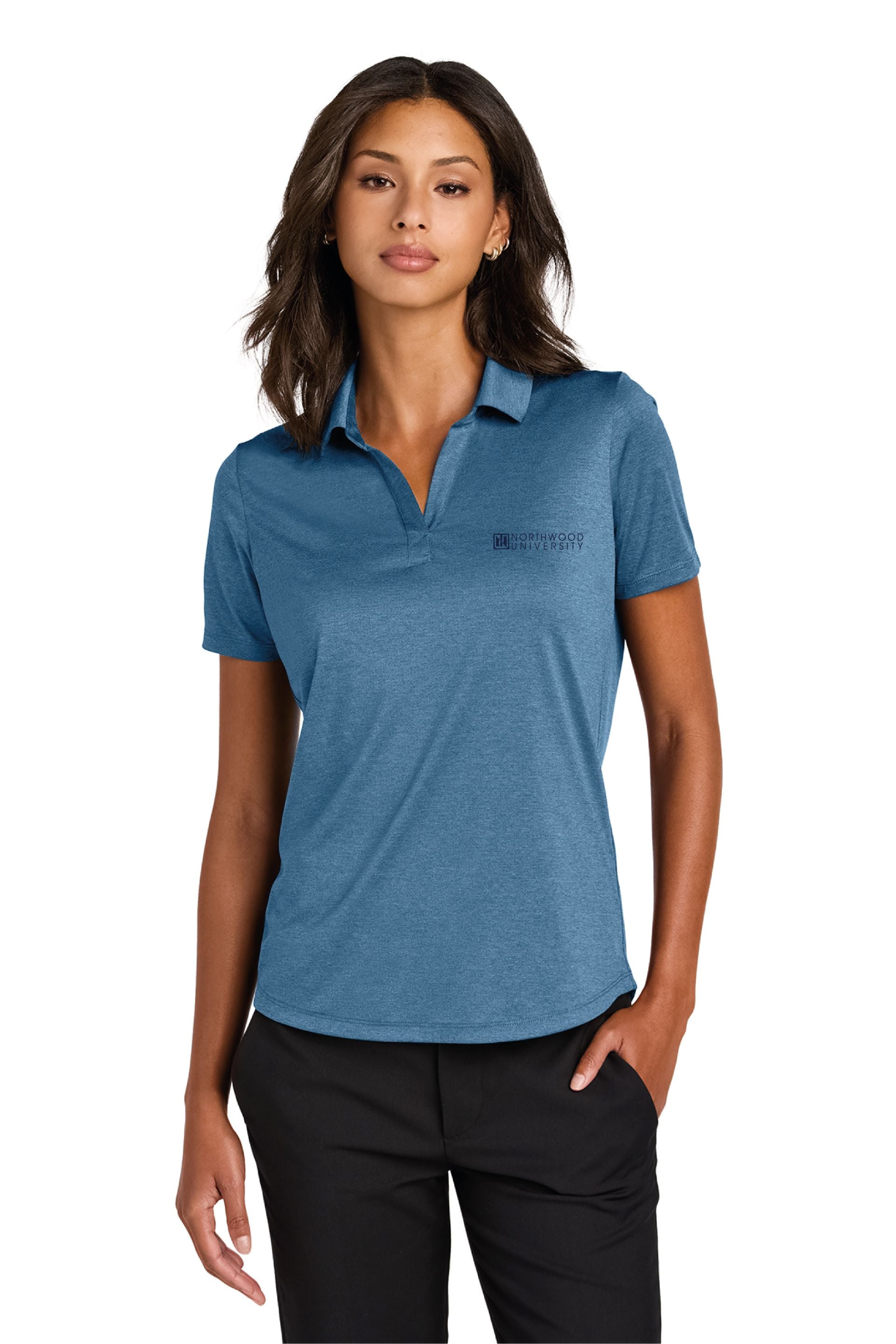 Women's Recharge Jersey Polo | Harbor Blue Heather