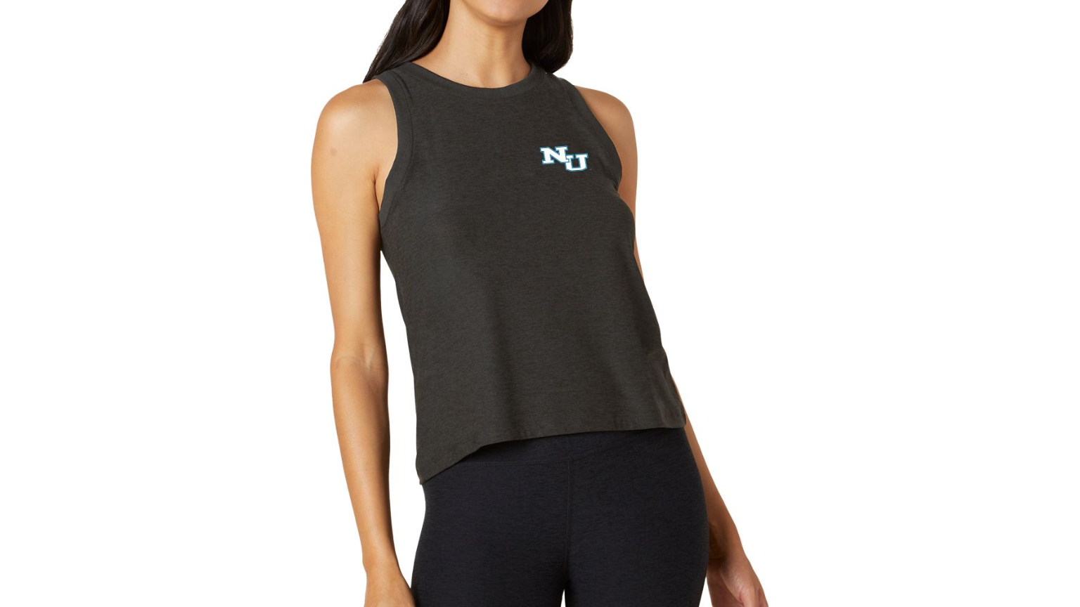 NU Cropped Sport Tank | Black